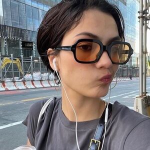 Lexxola Jordy Black and Amber Sunglasses